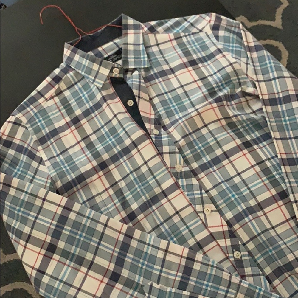 Japrag Slim Fit Plaid Casual Button Down